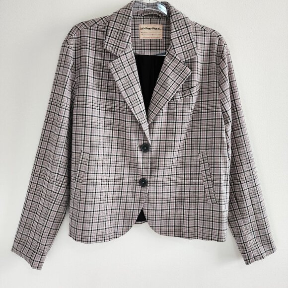 Free People We the Free Cali Plaid Blazer Size S Purple NWOT - Picture 1 of 7